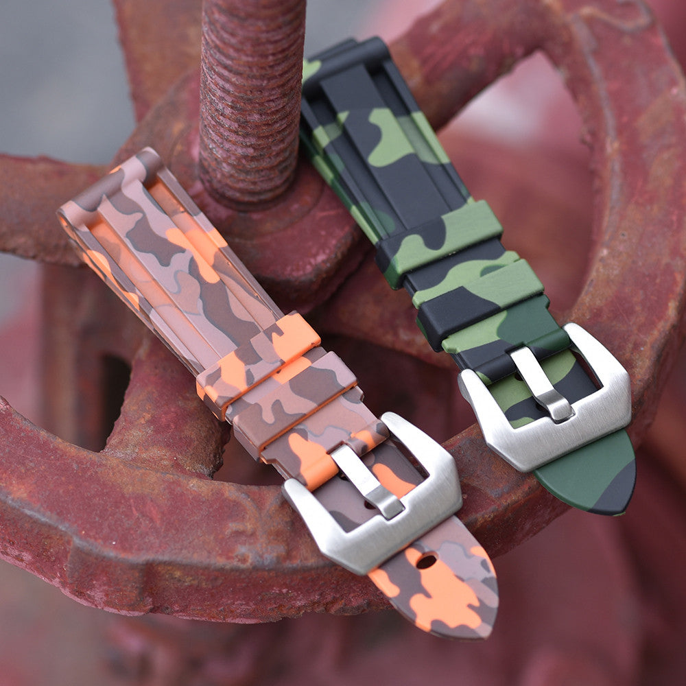 Bracelet KronoKeeper Camouflage Caoutchouc - Orange