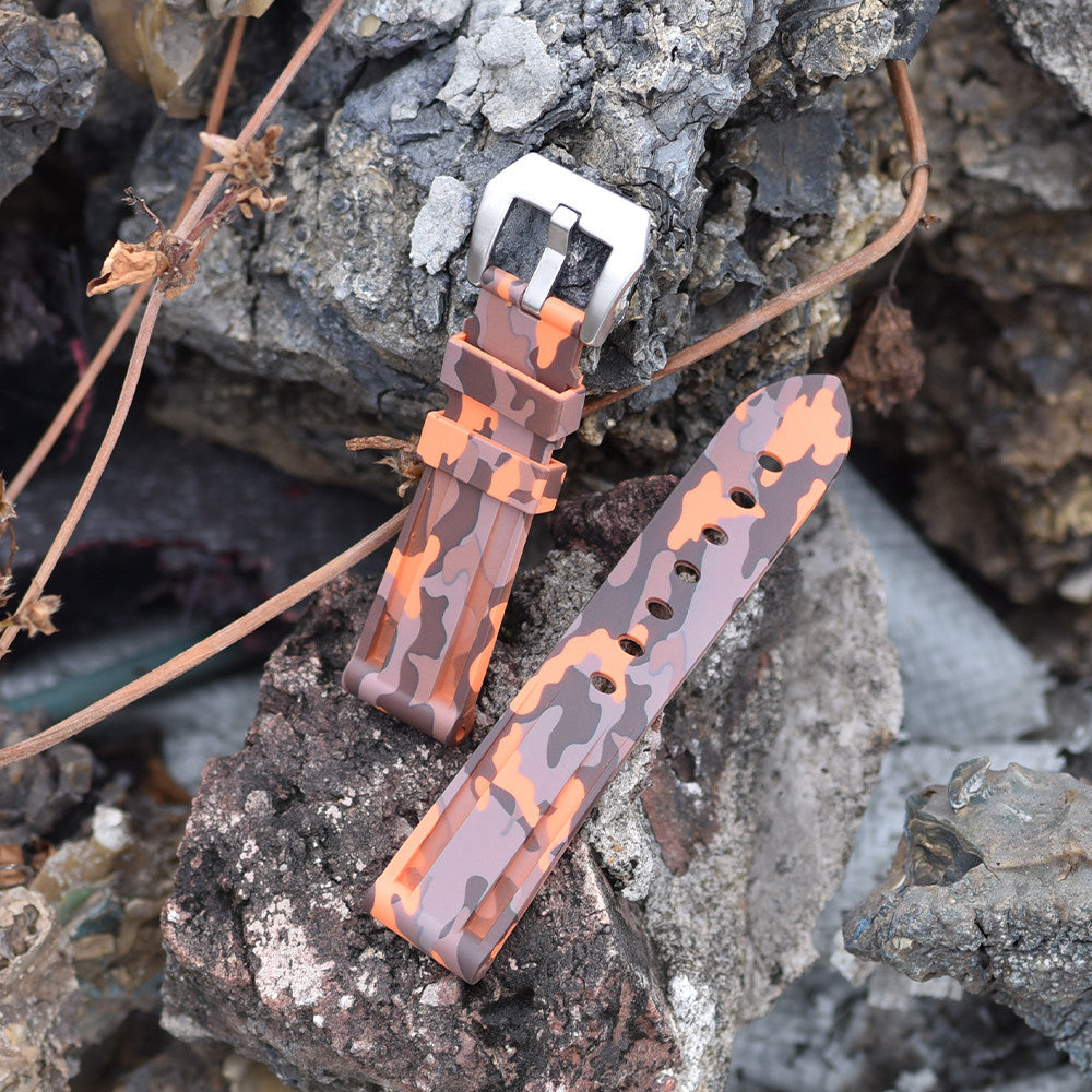 Bracelet KronoKeeper Camouflage Caoutchouc - Orange