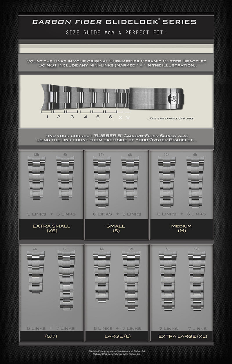 Bracelet Rubber B Sea - Dweller 4000 Glidelock Edition