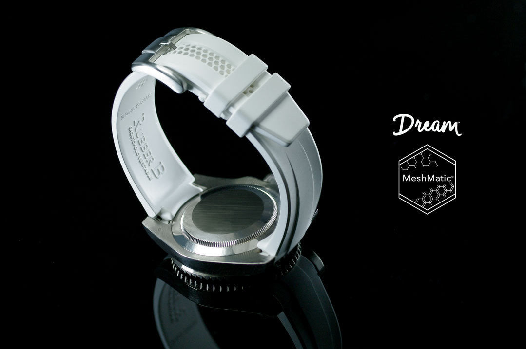 Bracelet Caoutchouc RubberB DM106 Blanc avec boucle