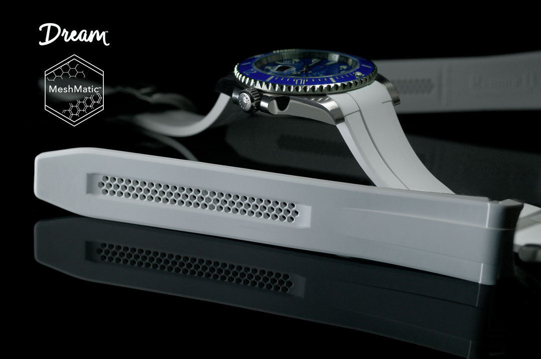 Bracelet Caoutchouc RubberB DM106 Blanc avec boucle