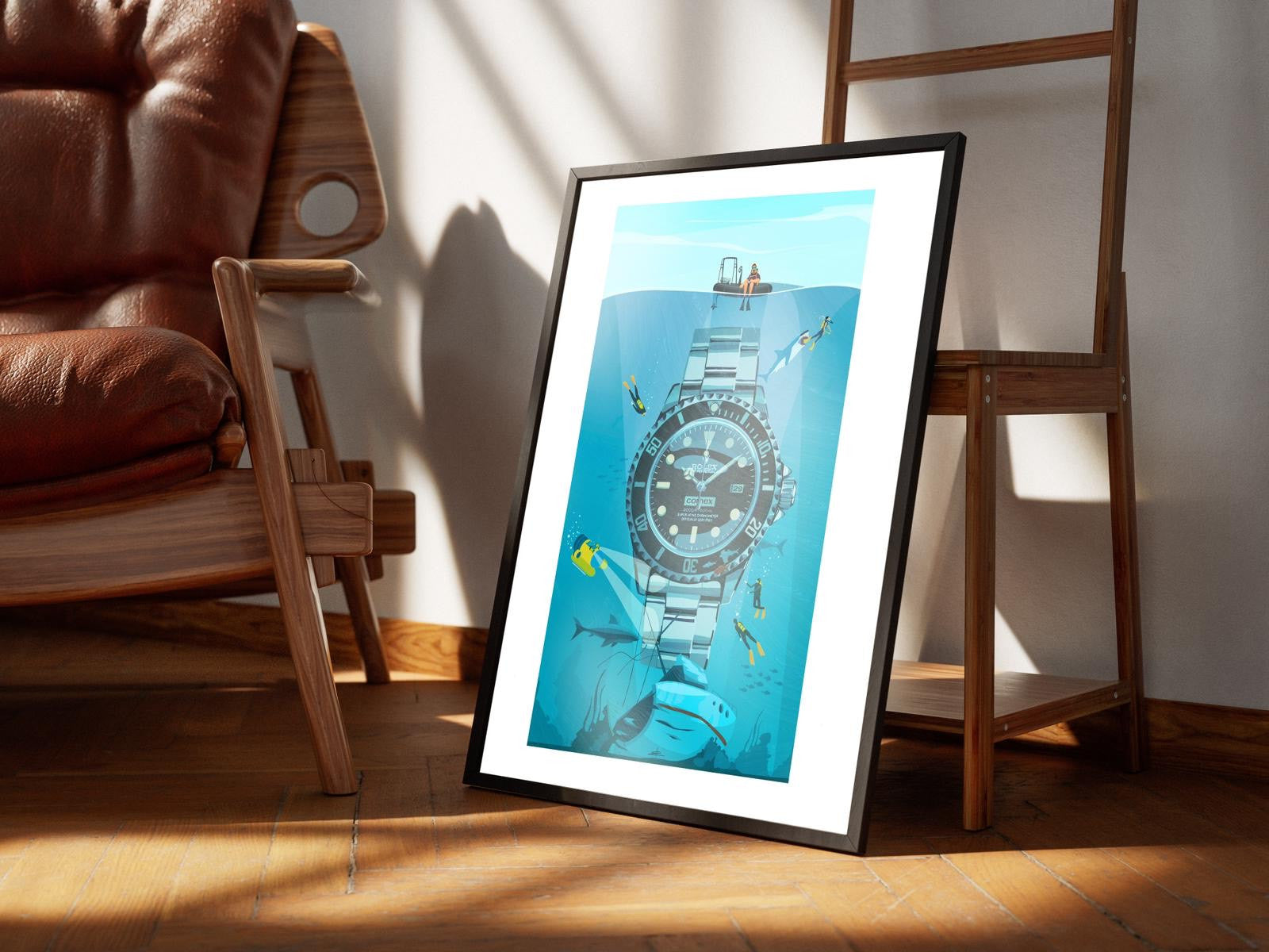 Watchoniste X MisterChrono tirage d'art - Sea Explorer - 40x50