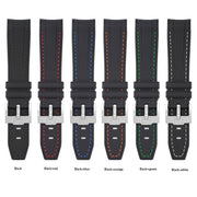 Bracelet caoutchouc texturé pour Omega MoonSwatch -  -  noir/ noir