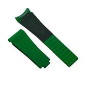 Rubber B Strap for Rolex Air-King 126900 - M215 Black/Green