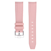 Bracelet caoutchouc texturé pour Omega MoonSwatch -  - rose