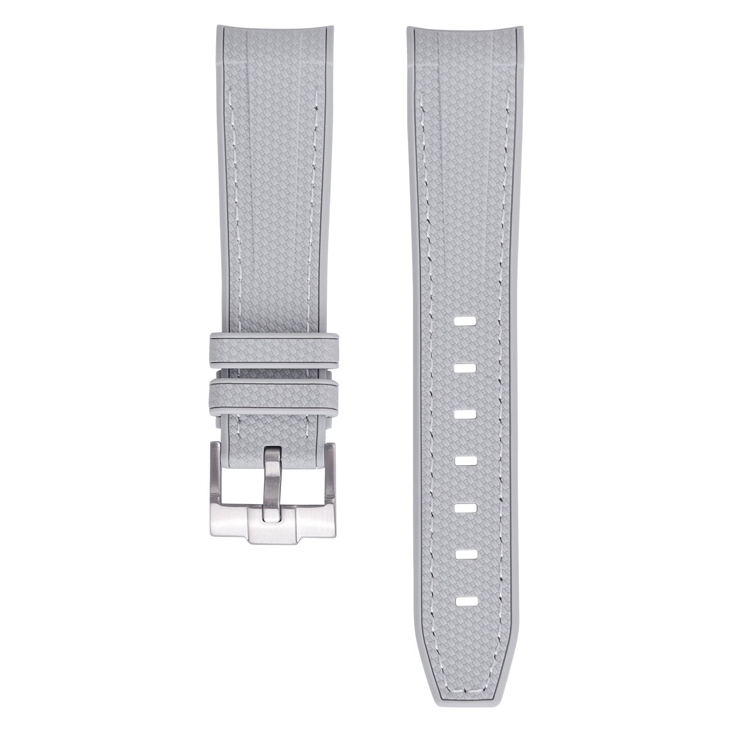 Bracelet caoutchouc texturé pour Omega MoonSwatch - - Gris