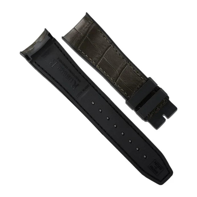 Bracelet RubberB Alligator SwimSkin SK41 - Marron Espresso 20mm - vue principale
