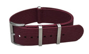 Bracelet NATO nervuré KronoKeeper - Bordeaux - vue principale