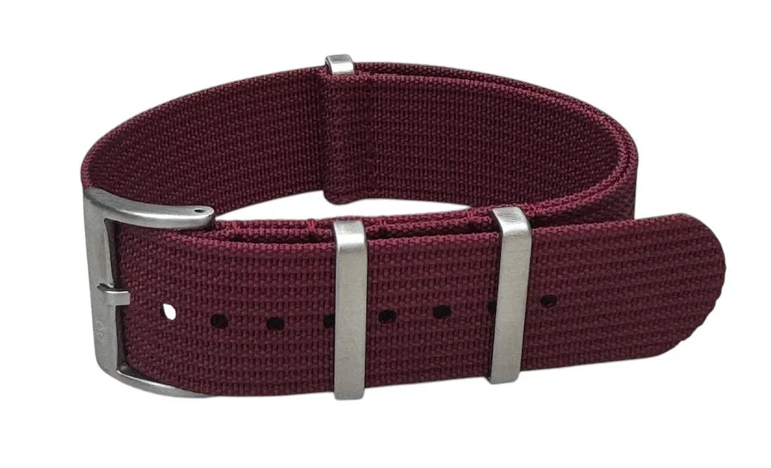 Bracelet NATO nervuré KronoKeeper - Bordeaux - vue principale
