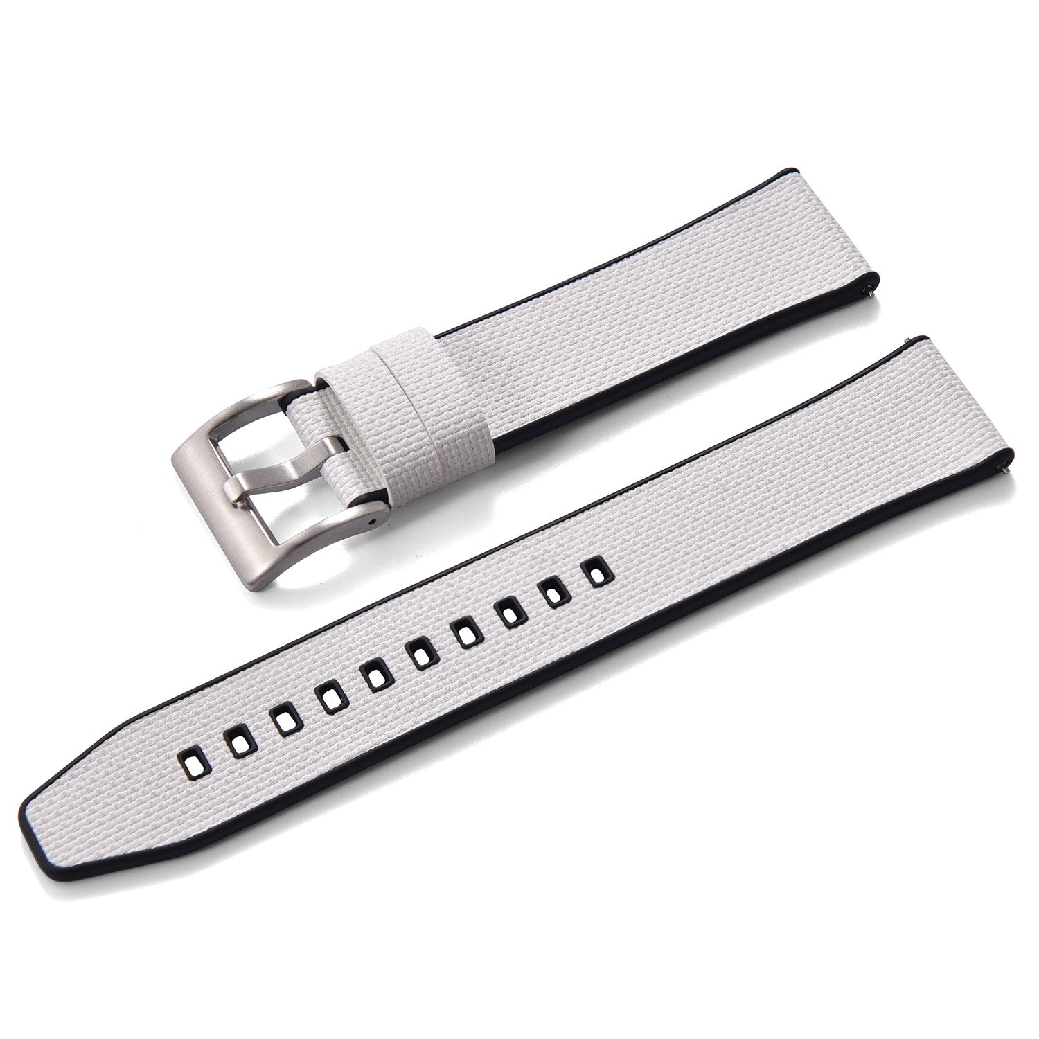 Bracelet KronoKeeper caoutchouc FKM double couche - Blanc