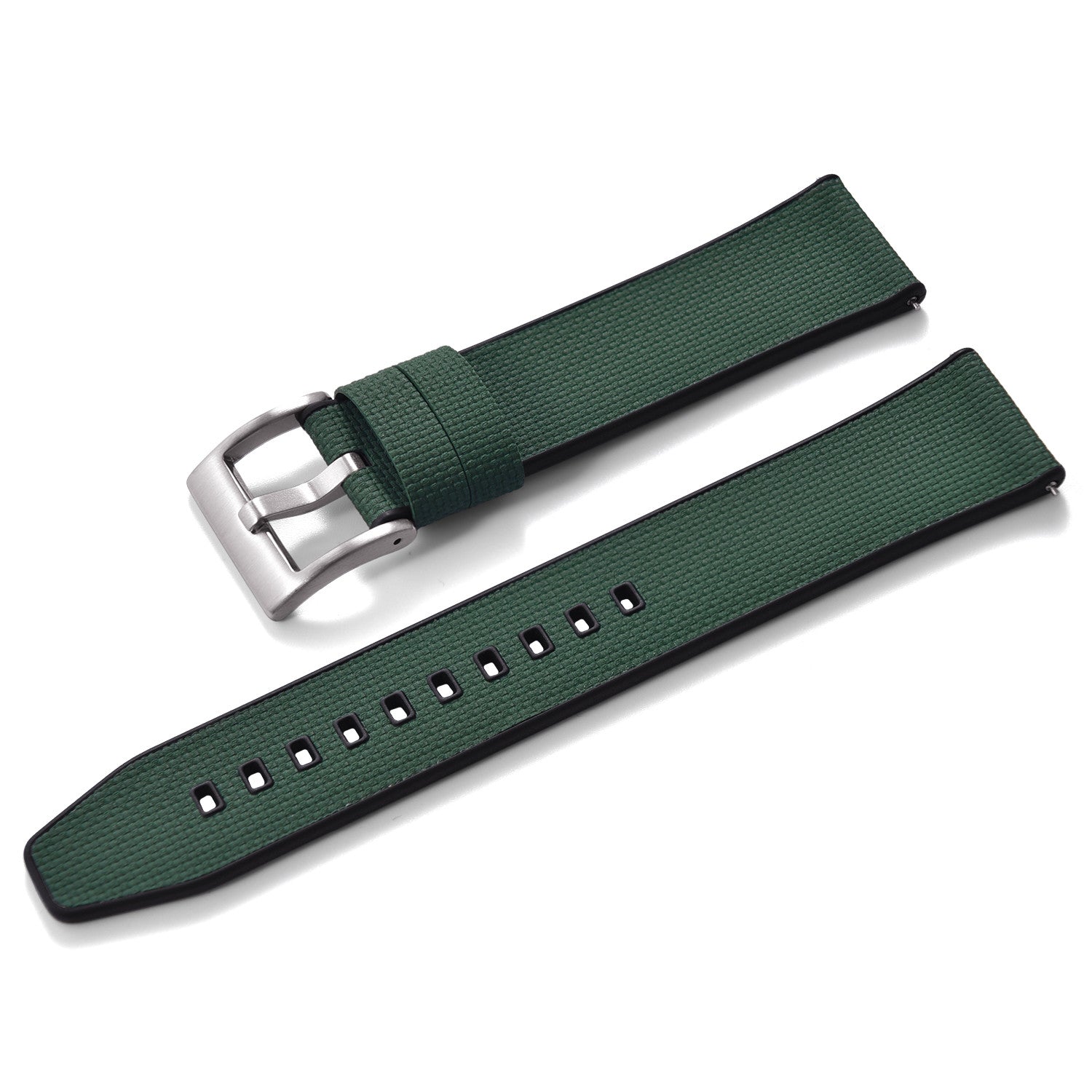 KronoKeeper rubber strap FKM double layer - Dark Green