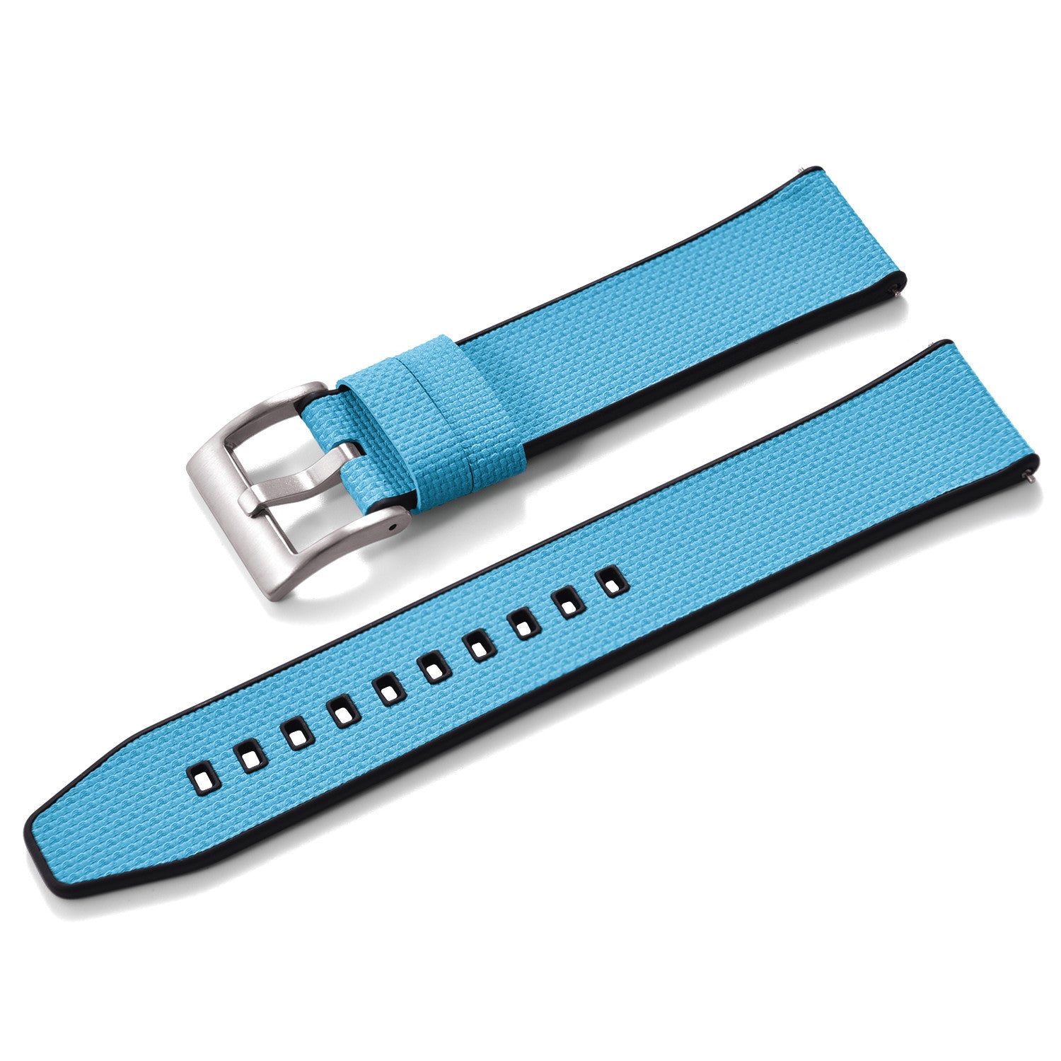 KronoKeeper double-layer FKM rubber strap - Sky Blue