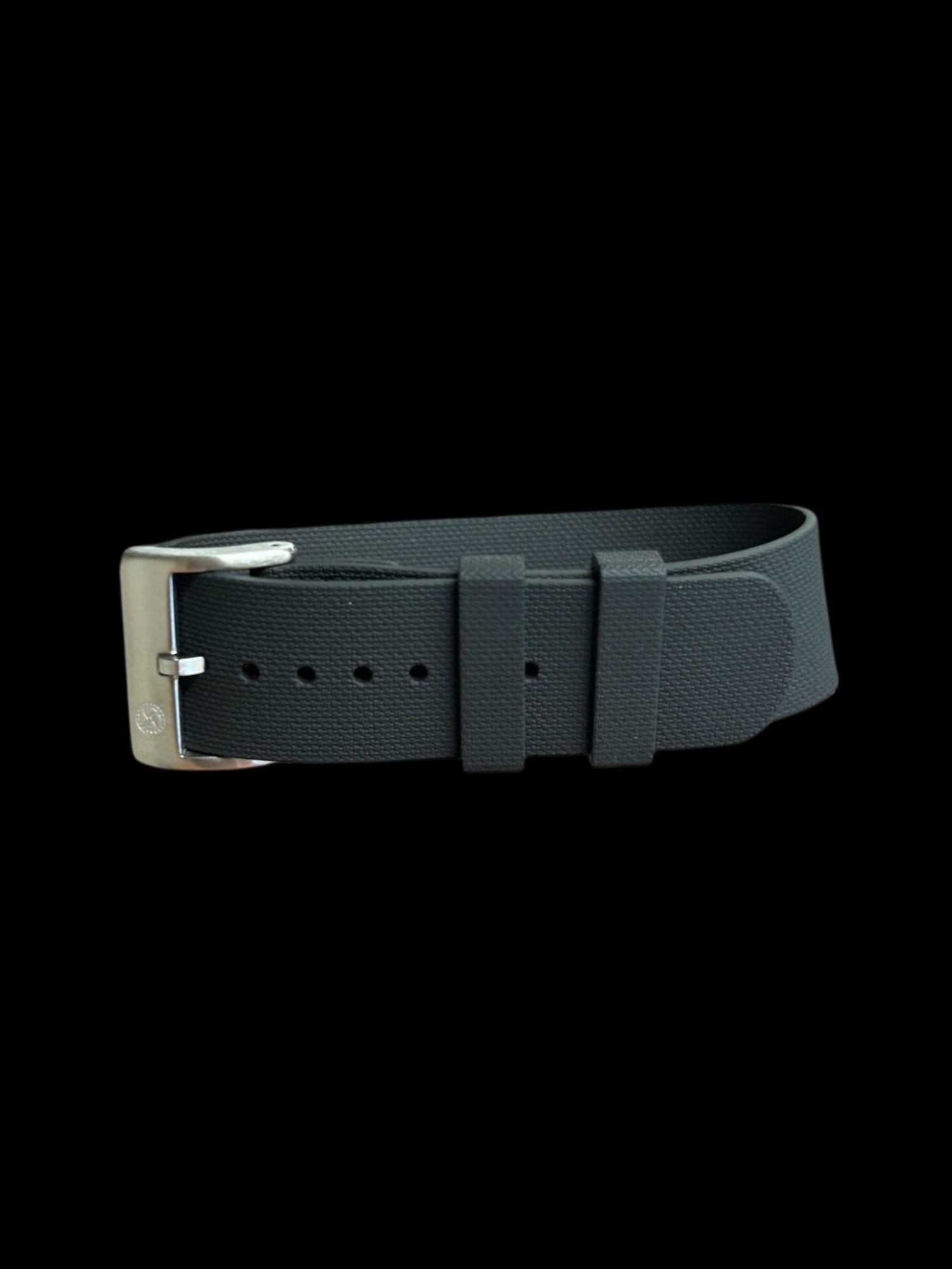 NATO strap KronoKeeper in FKM Rubber - Black