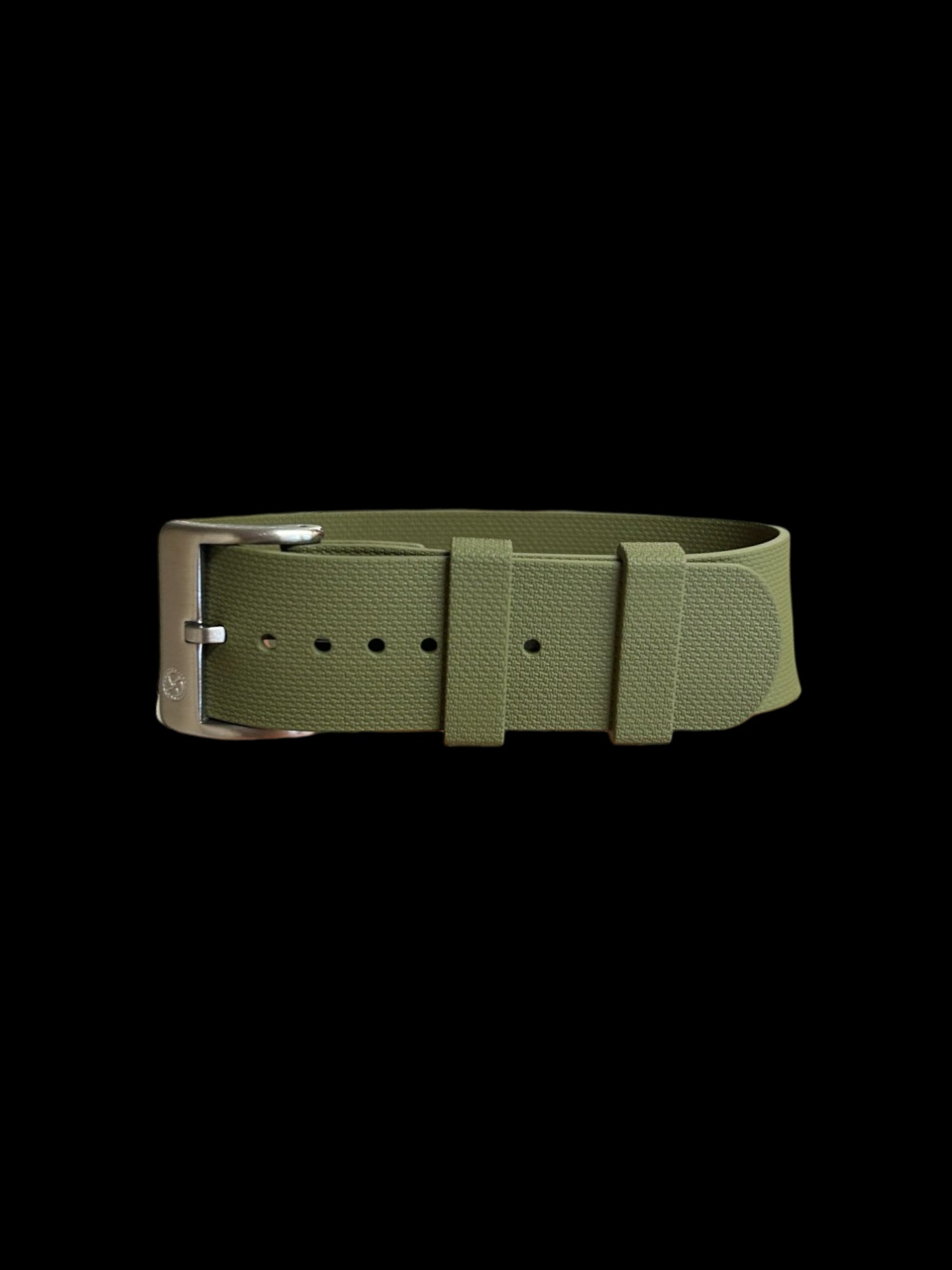 NATO strap KronoKeeper in FKM Rubber - Green
