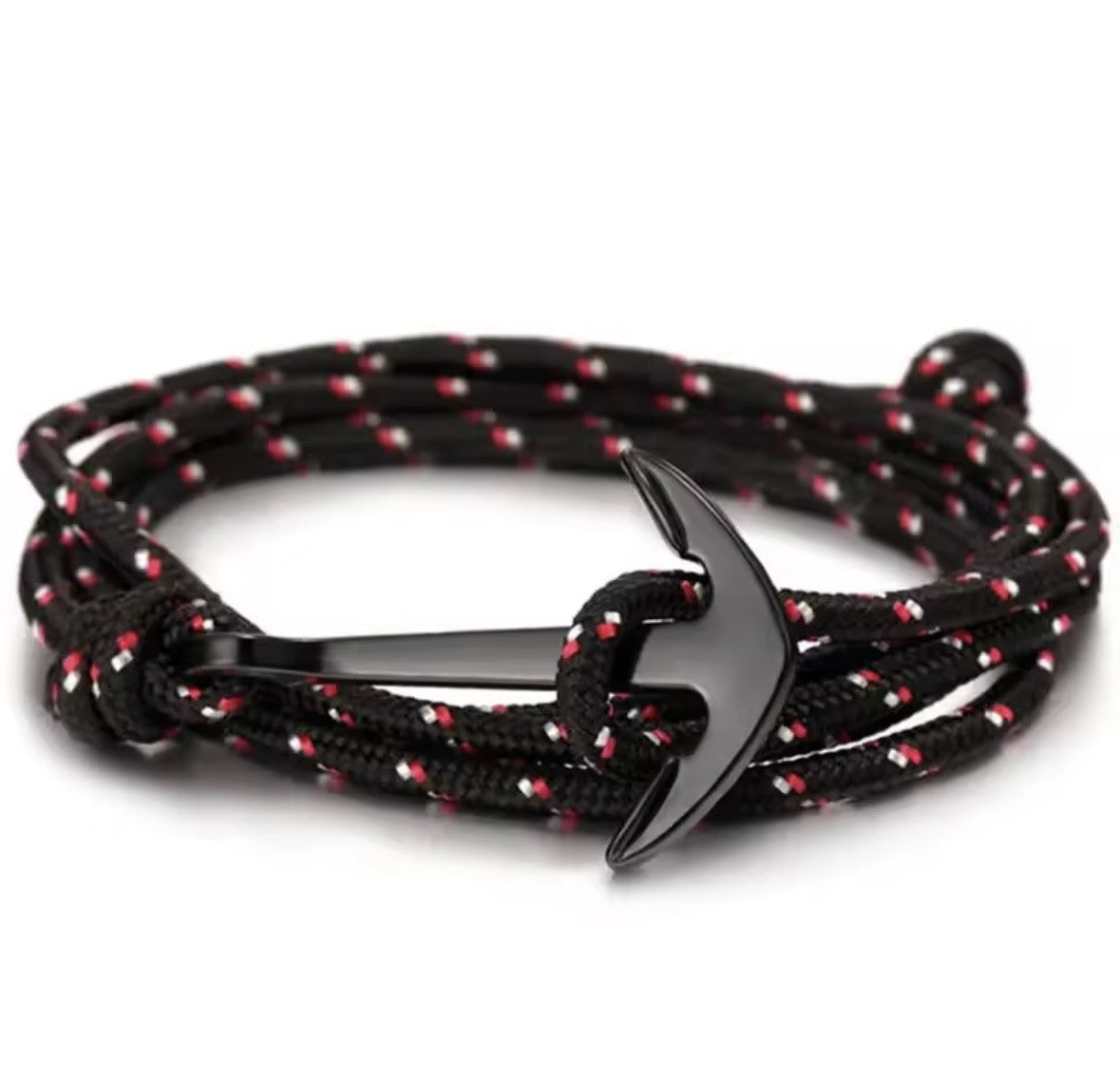 Bracelet ancre marine PVD noir