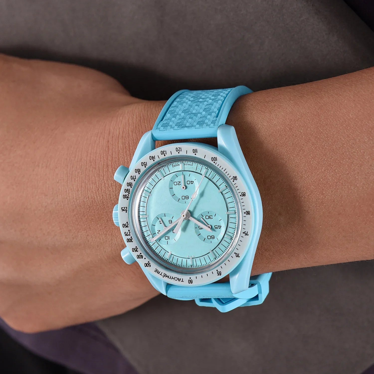 Bracelet en caoutchouc KronoKeeper Mosaic - Rose - vue dos