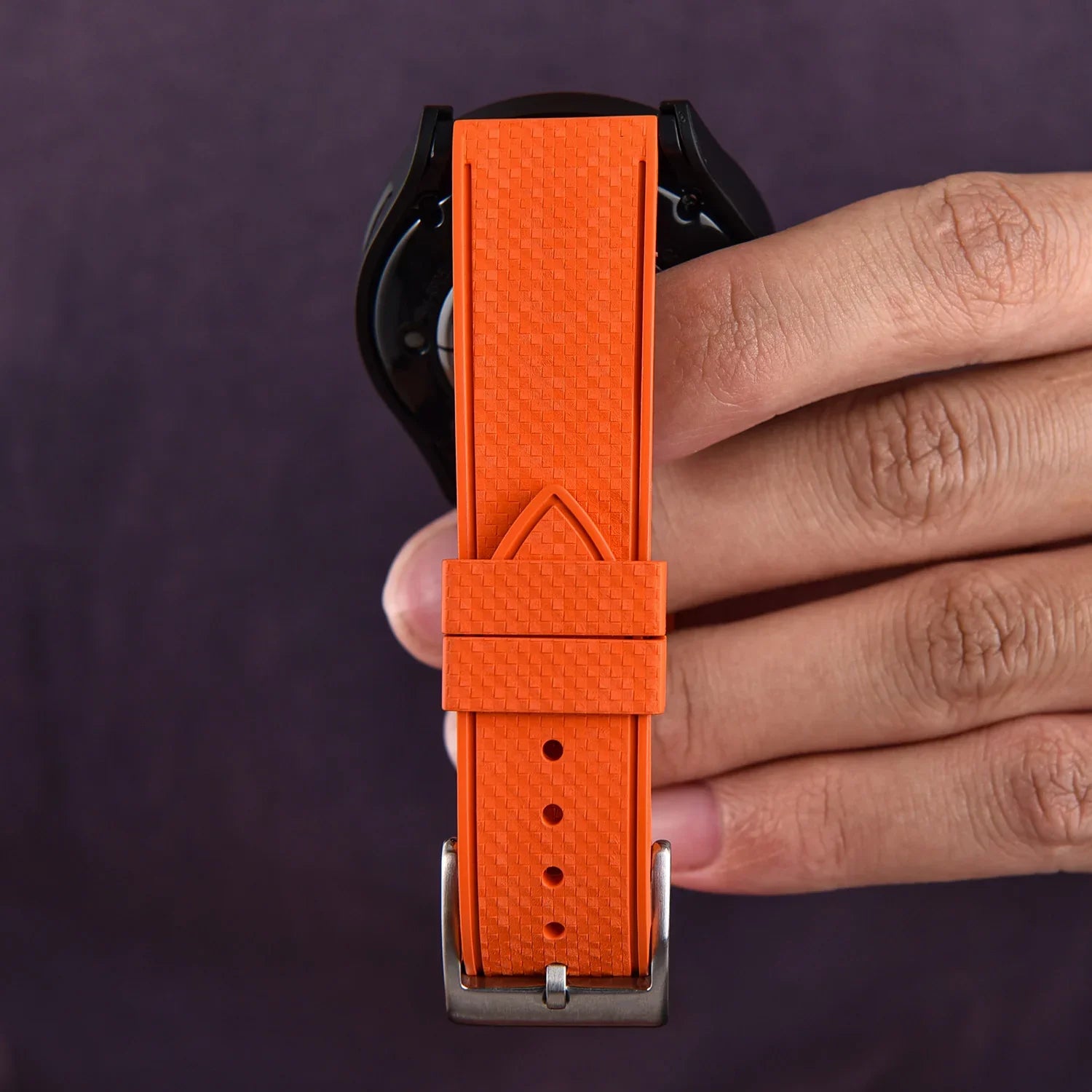 Bracelet en caoutchouc KronoKeeper Mosaic - Rose - vue 8
