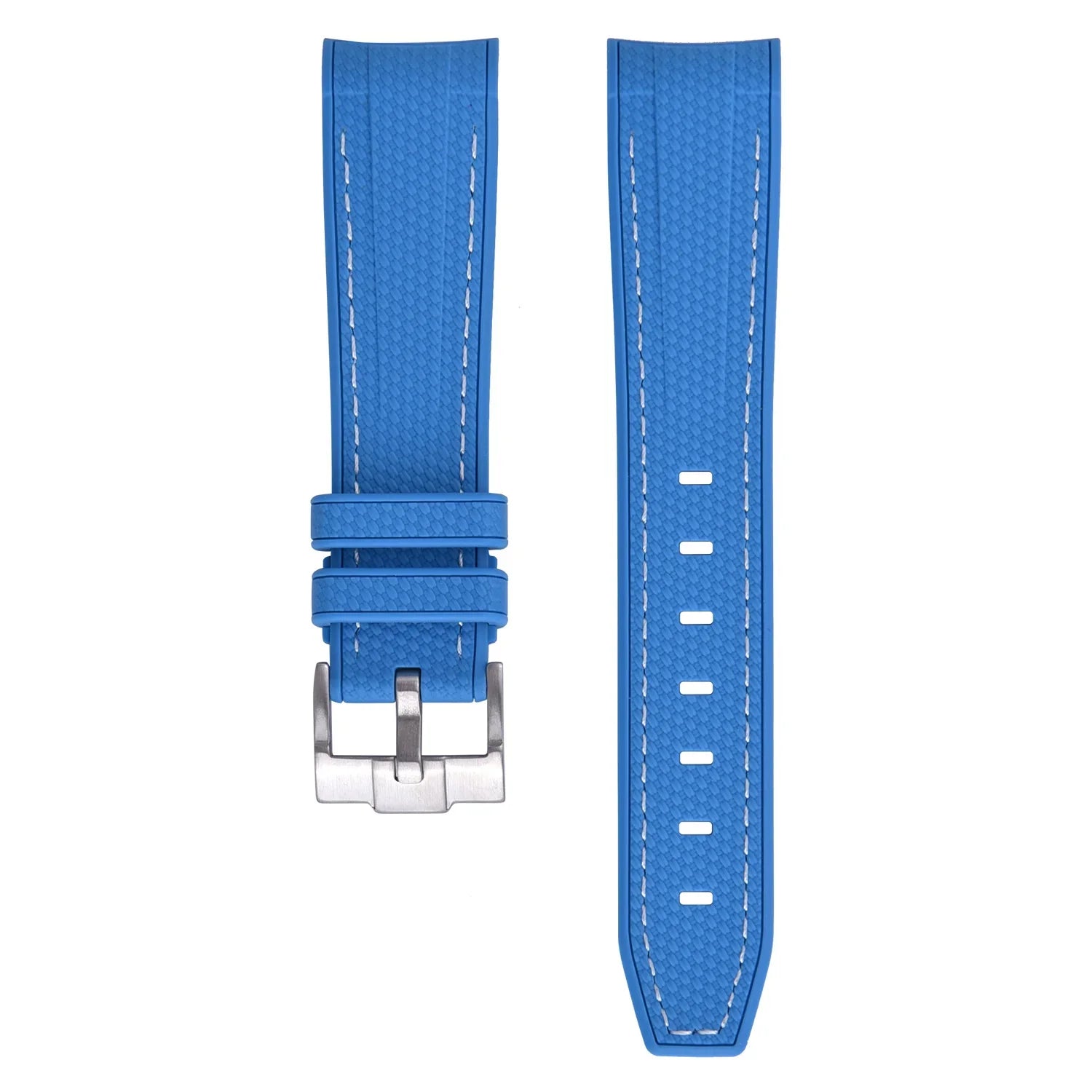 Correa de caucho texturizada para Omega MoonSwatch - azul