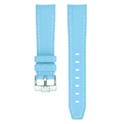 Correa de caucho texturizada para Omega MoonSwatch - azul claro