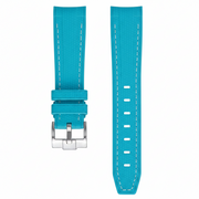 Correa de caucho texturizada para Omega MoonSwatch - azul Tiffany