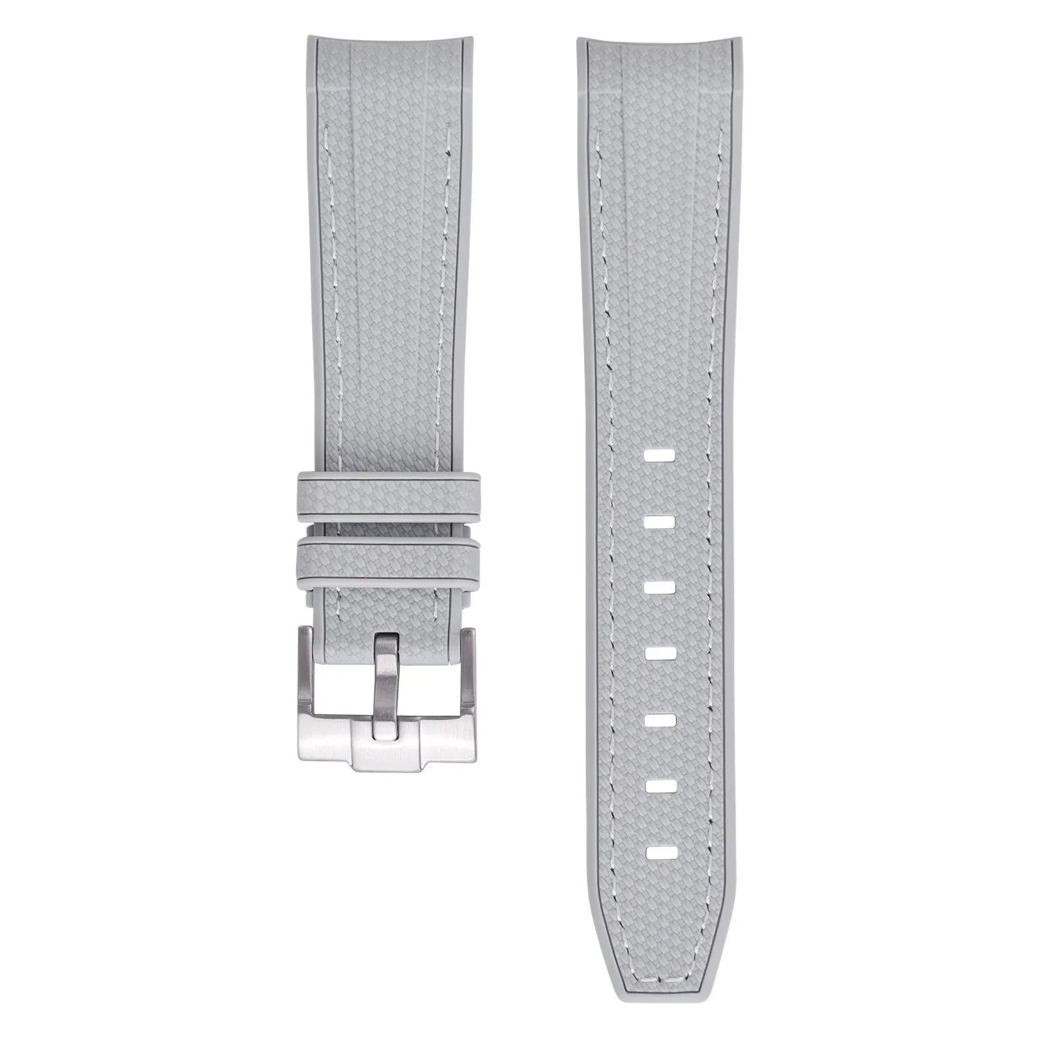 Correa de caucho texturizada para Omega MoonSwatch - Gris