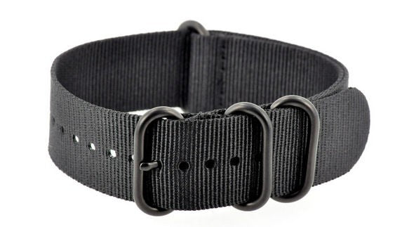 Bracelet nylon NATO ZULU EXTREME PVD noir