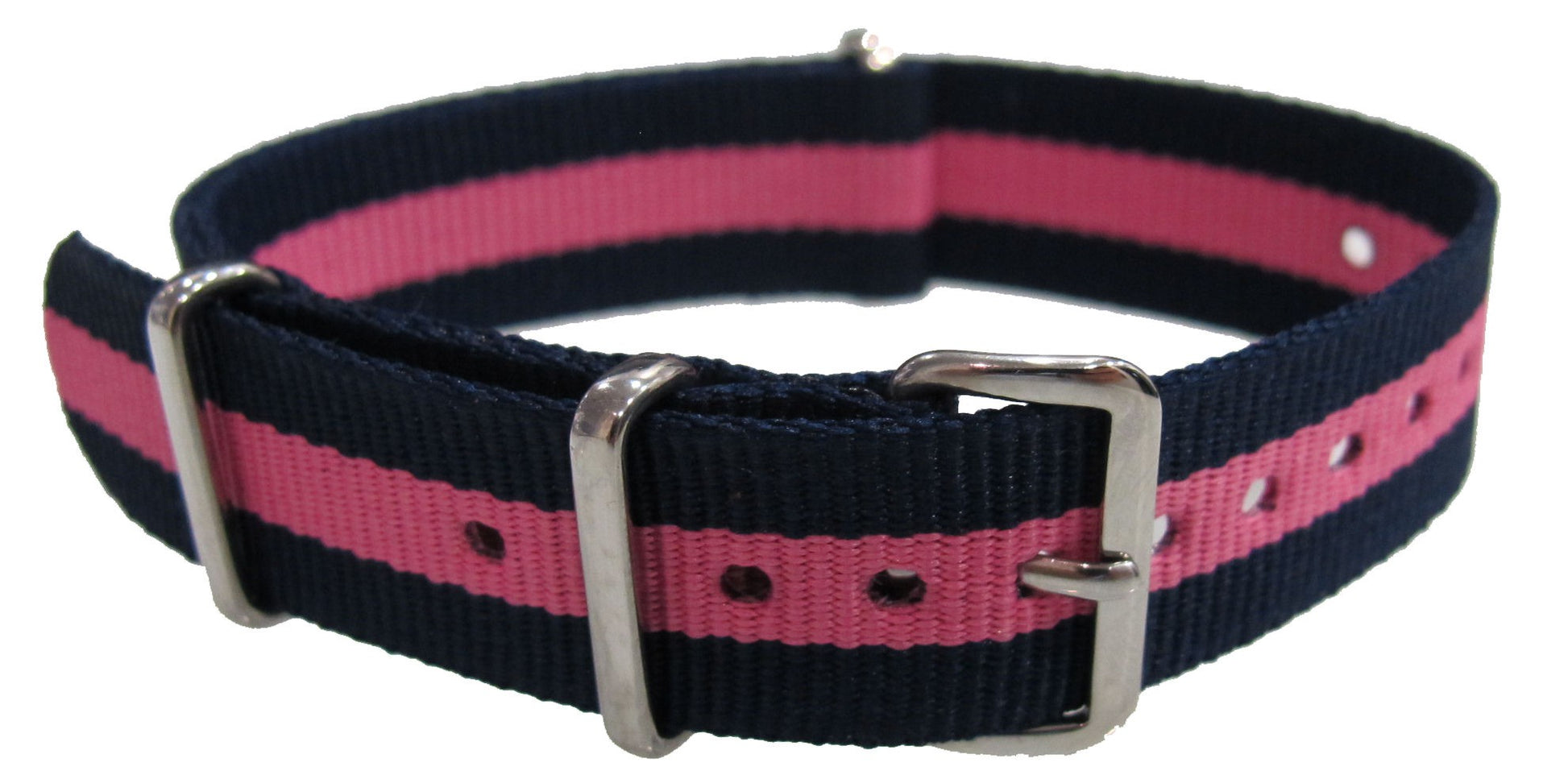 Bracelet nylon NATO Bleu Marine/Rose
