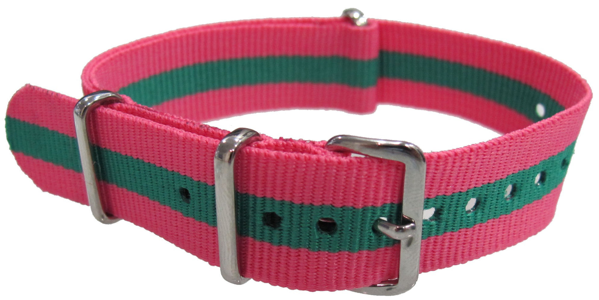 Bracelet nylon NATO Rose/Vert