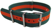 Bracelet nylon NATO Vert/Orange