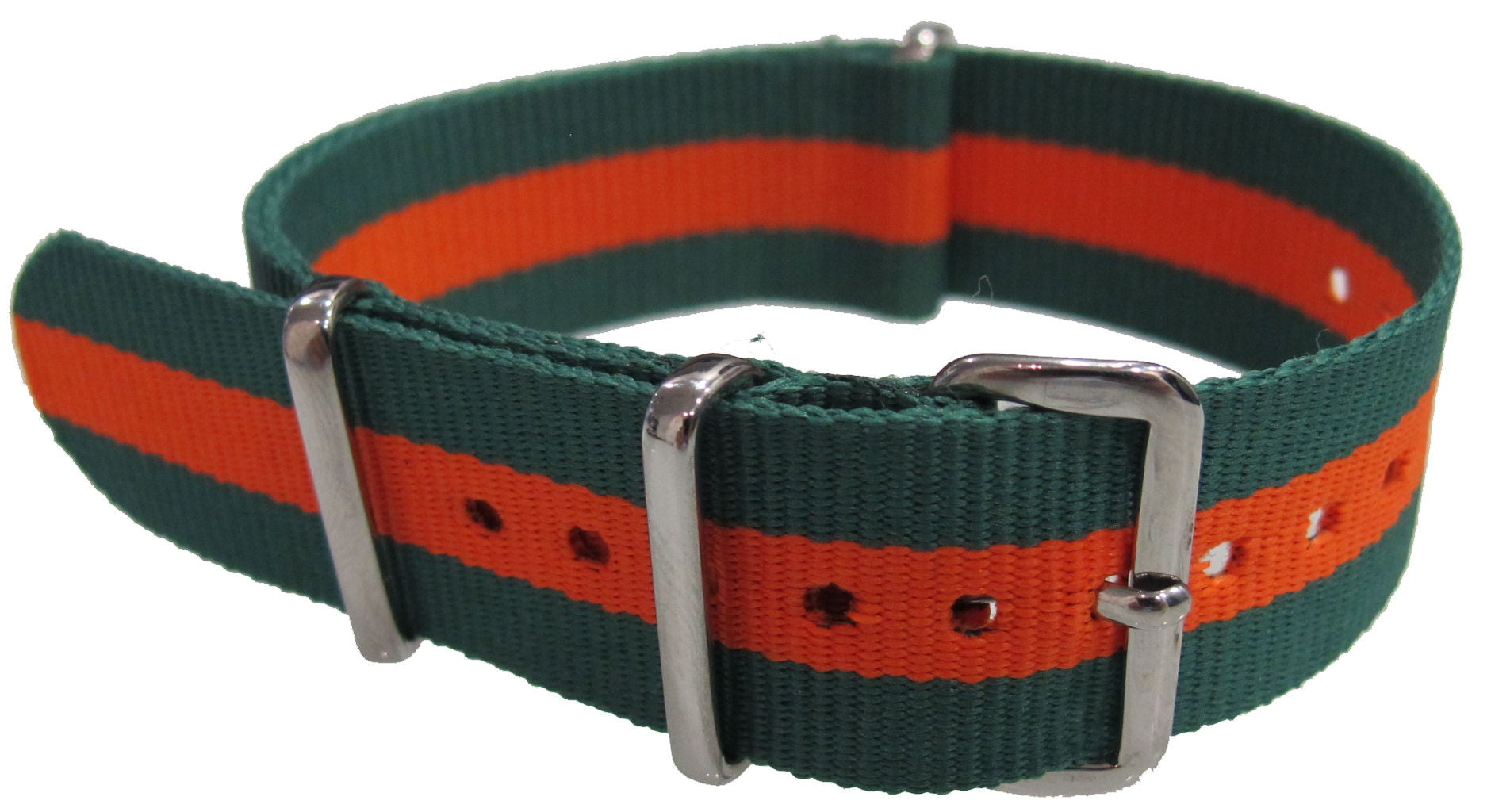 Bracelet nylon NATO Vert/Orange