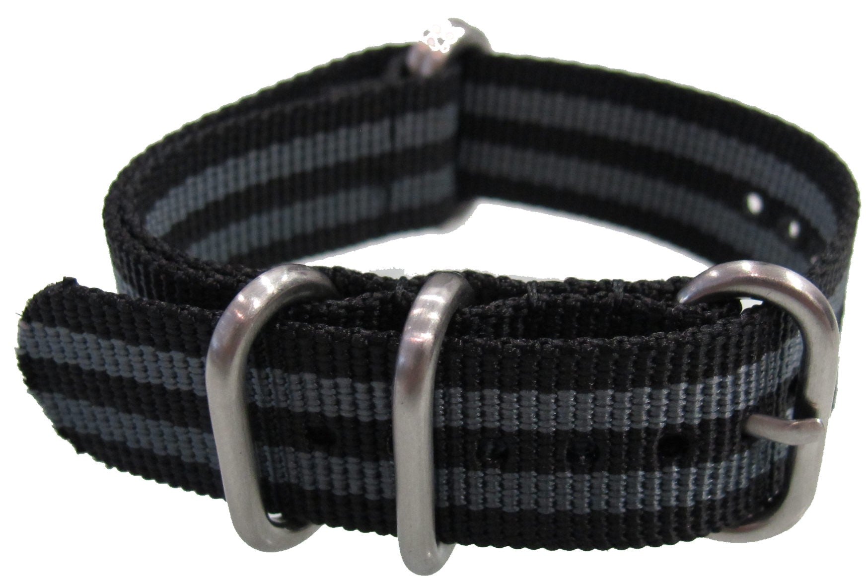 Bracelet nylon NATO ZULU EXTREME Noir/Gris