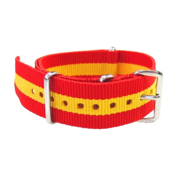 Bracelet nylon NATO Rouge/Jaune - vue principale