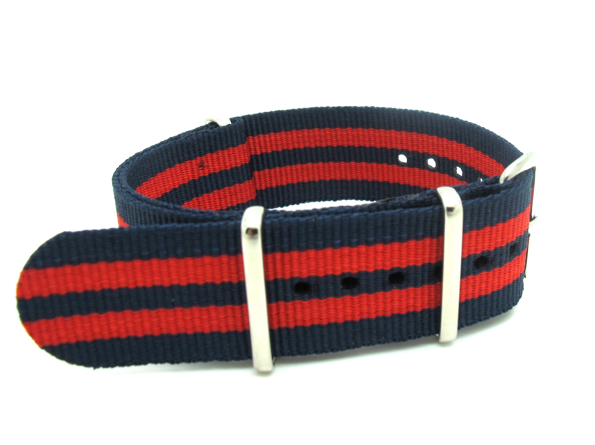 Bracelet nylon NATO Bleu/Rouge