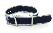 Bracelet nylon NATO bleu/blanc/vert/blanc