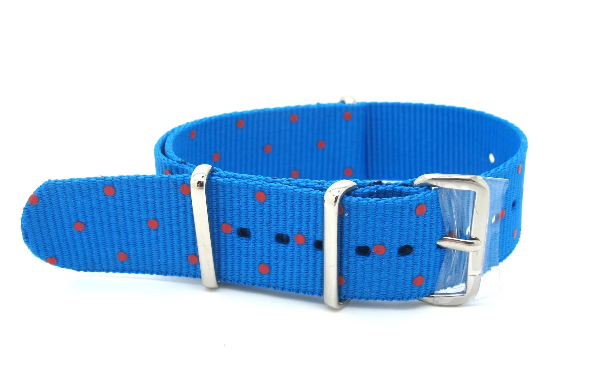 Bracelet nylon NATO point rouge - vue principale