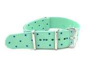 Bracelet nylon NATO points bleus - vue principale