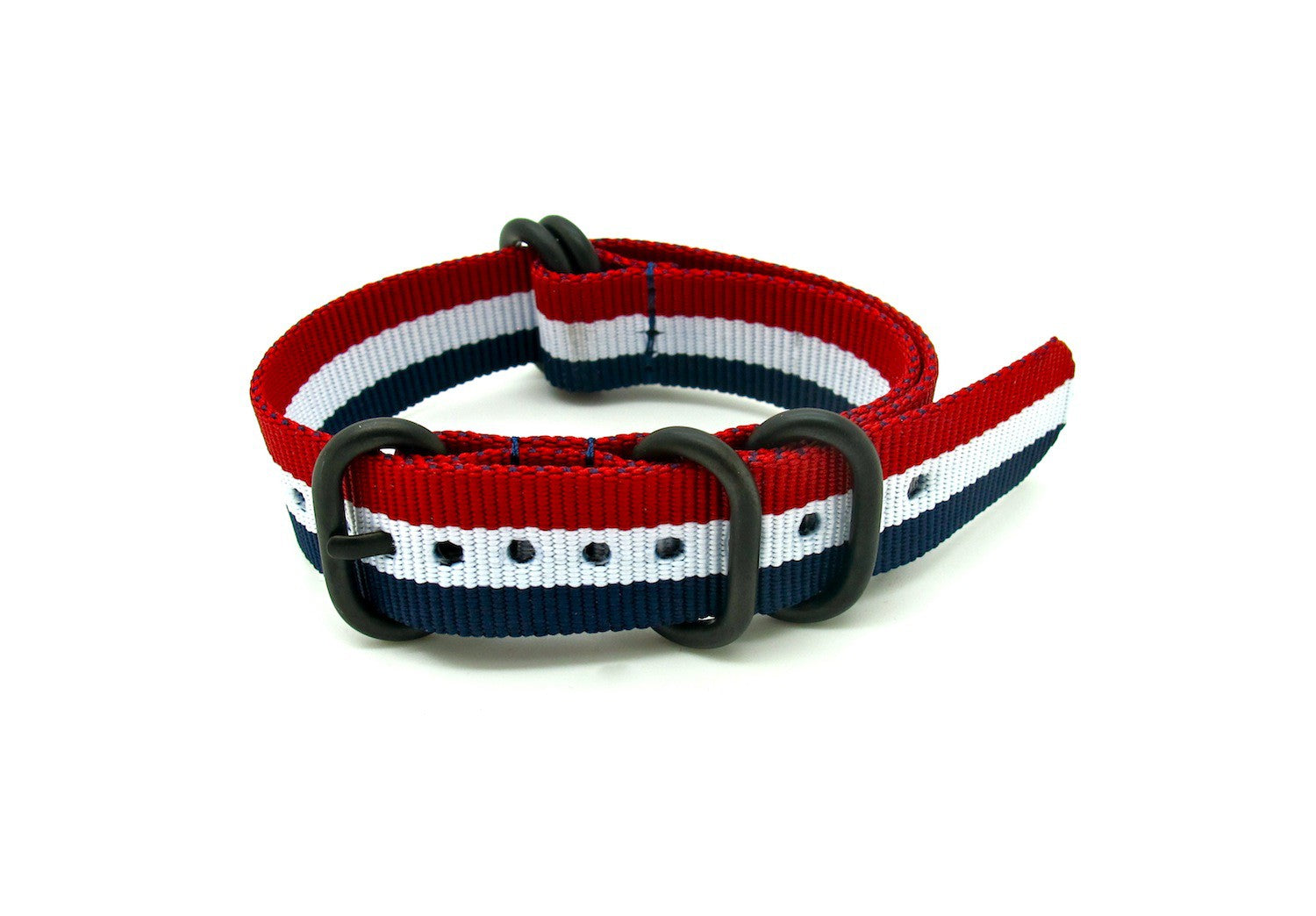Bracelet Nylon NATO ZULU EXTREME PVD Bleu/Blanc/Rouge