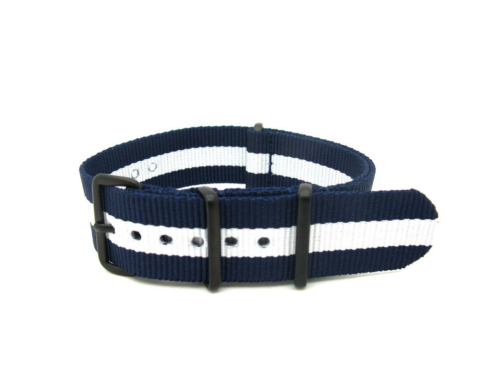 Nato bleu/blanc boucles PVD 