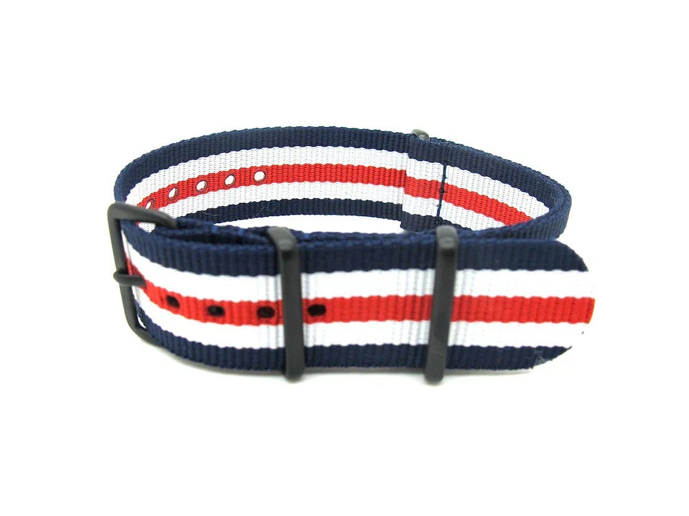 Nato bleu/blanc/rouge boucles PVD - vue principale