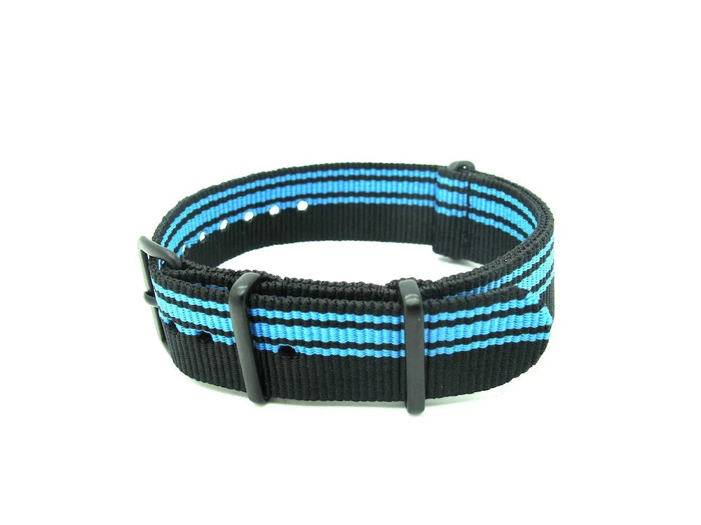 Nato Noir/Bleu petites bandes PVD - vue principale