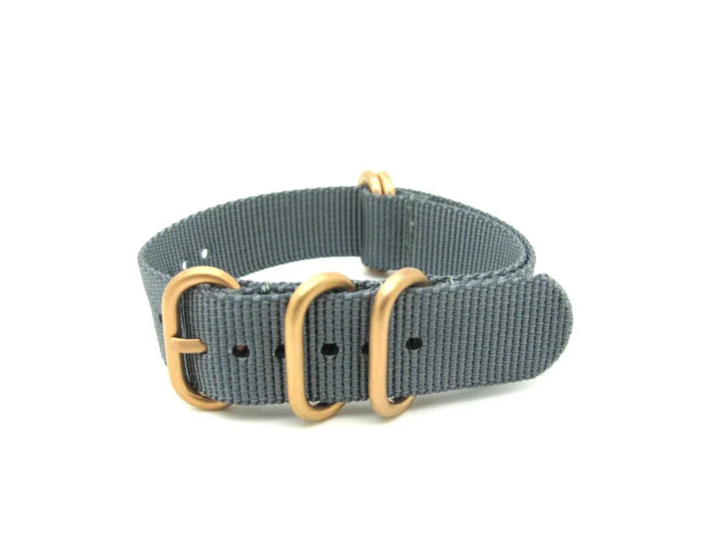 Bracelet Nylon Nato Zulu Extreme boucles rosées Gris - vue principale