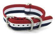 Bracelet Nato Zulu Extême Bleu/blanc/rouge Drapeau - vue principale