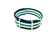 Bracelet nylon NATO bleu marine/blanc/vert