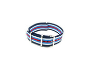 Bracelet nylon NATO bleu/blanc/bleu/rouge