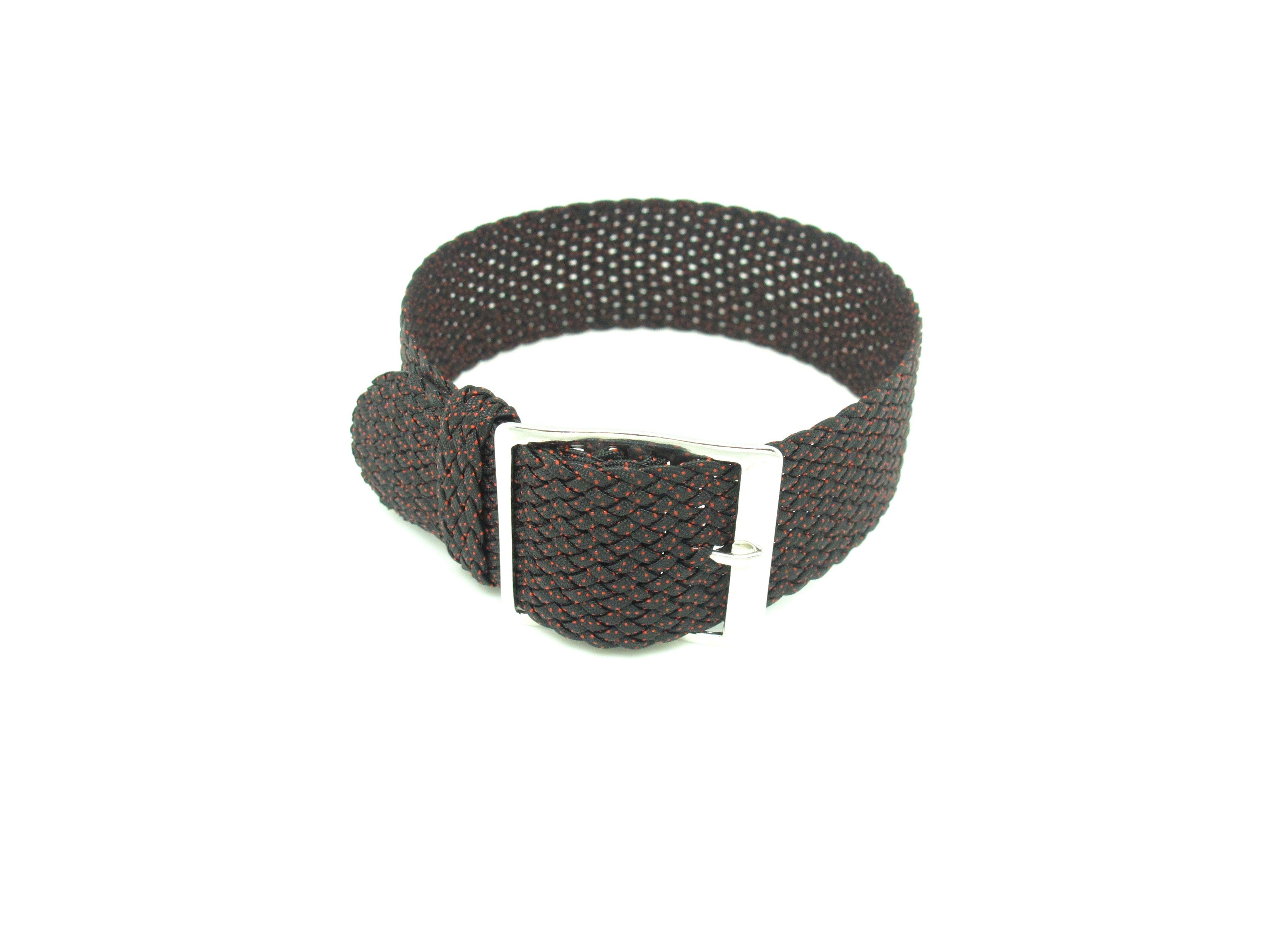 Bracelet Perlon - Noir/Rouge