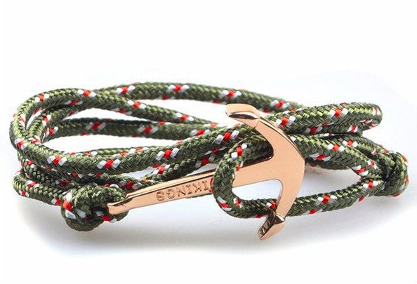 Bracelet ancre marine dorée