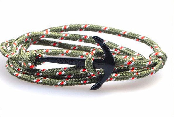 Bracelet ancre marine PVD noir