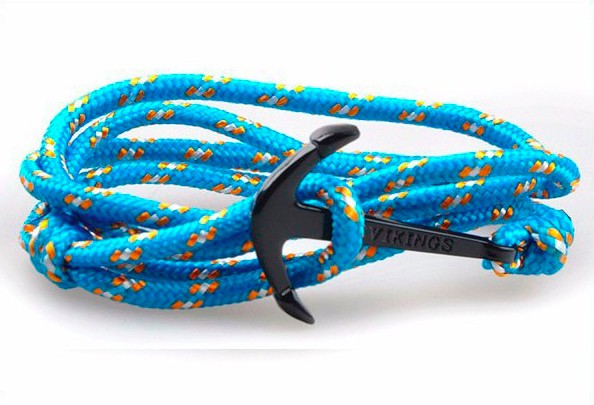 Bracelet ancre marine PVD noir