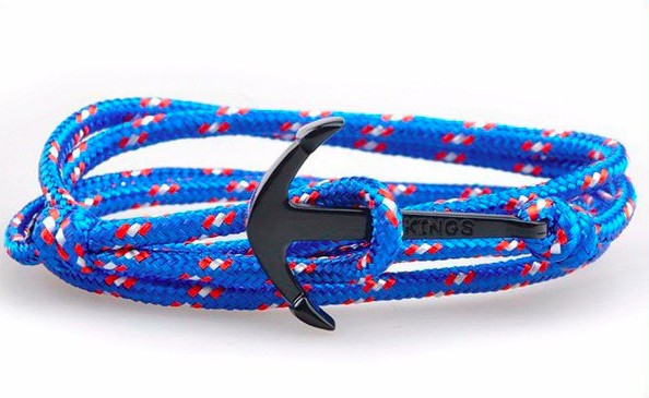 Bracelet ancre marine PVD noir