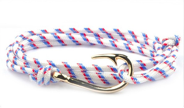 Bracelet hameçon doré Vikings 